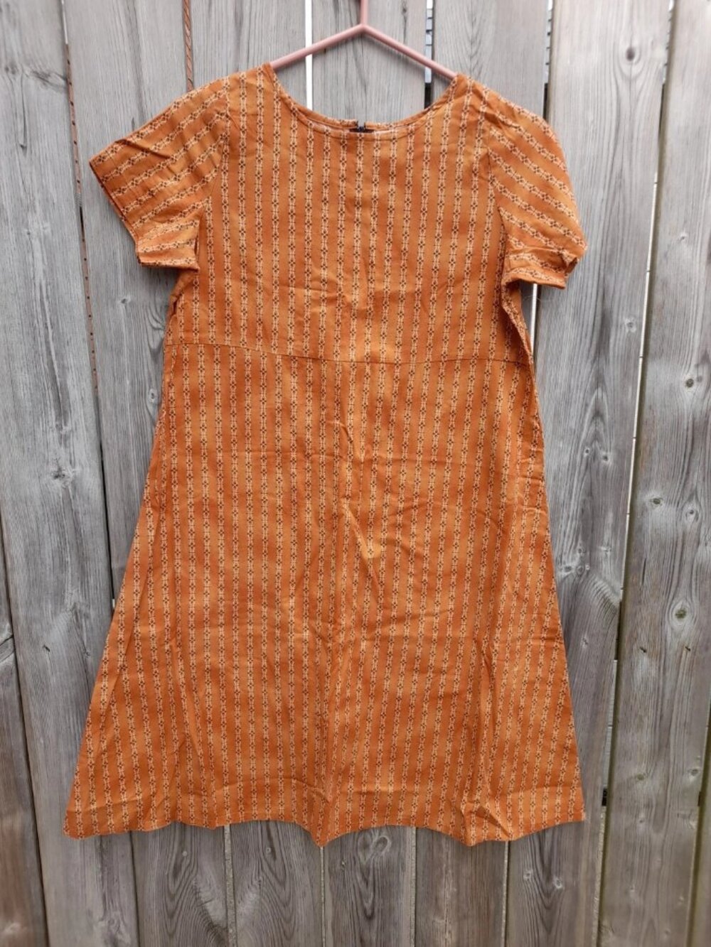 Brown Hippy Dress Boho Retro Vintage Style